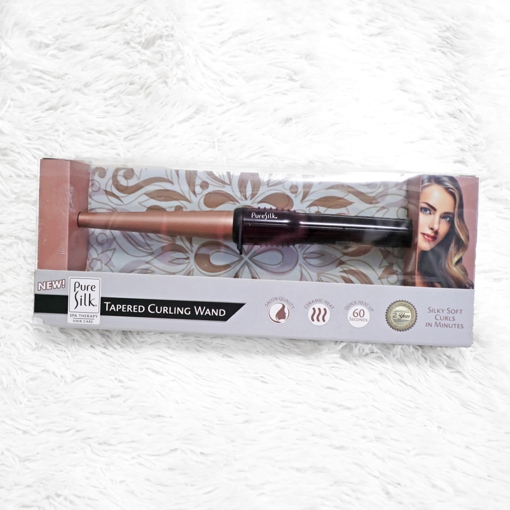 Pure Silk Ceramic Tapered Curling Wand